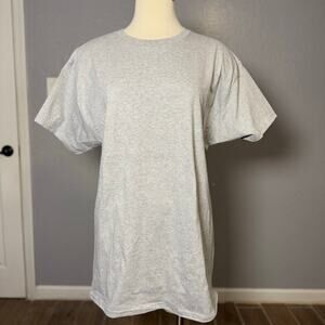 Hanes Authentic Gray T-Shirts 10 Pack Mens Large L Cotton Crew Neck Bulk Tees